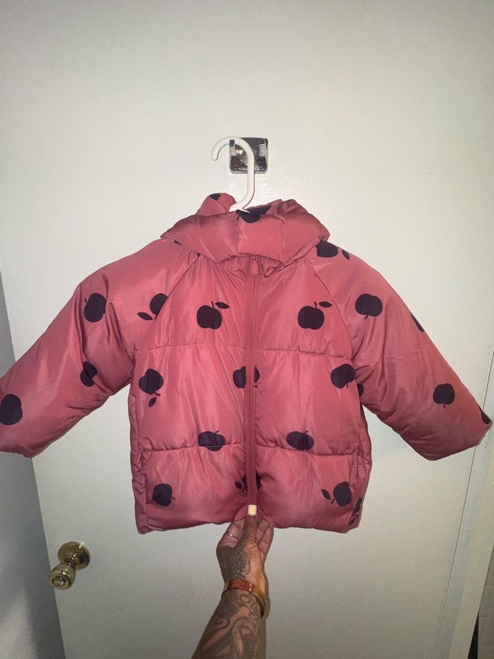 Kids Pink Apple Of My Eye Zara Puffer